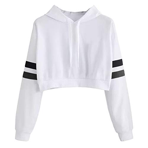 Sudaderas Adolescentes Chicas, Fossen Sudaderas Mujer Tumblr con Capucha - Emoticon Estampado Blusa Tops Camiseta de Manga Larga