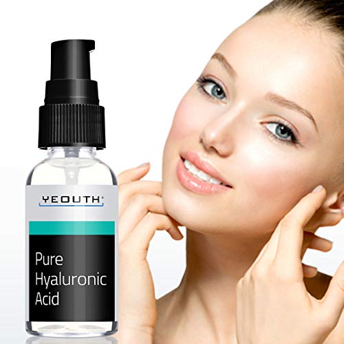 Suero Ácido Hialurónico Facial YEOUTH - Fórmula 100% pura para el antienvejecimiento! (1oz)