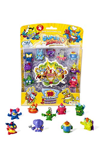 Superzings Serie 4 - Blister 10 Figuras (9 figuras SuperZings + 1 Figura Dorada Super Rare), Modelos Surtidos