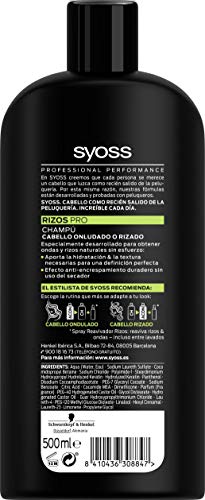 Syoss Champú + Acondicionador Rizos Pro, 500 ml + 500 ml, Pack de 1