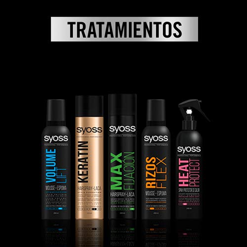 SYOSS - Espuma Rizos Flex - Rizos Perfectamente Definidos Sin Encrespamiento - 2uds de 250ml