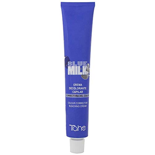 Tahe Blue Milk Crema Decolorante Capilar de Cabellos Naturales y Correctora de Cabellos Aclarados Químicamente, 100 ml