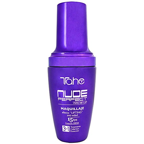 Tahe Nude Perfect Maquillaje/Base de Maquillaje Profesional, Efecto Lifting, Cobertura Alta, F.P.S 15, Nº 41, 40 ml