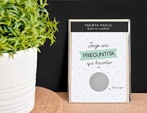 Tarjeta rasca padrino | Petición padrino | ¿Quieres ser mi padrino? | Anuncio nacimiento