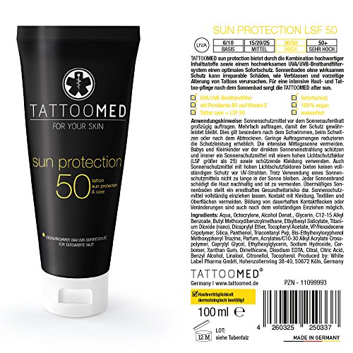 TattooMed Sun Protection FPS50 - Protección Solar Para Piel Tatuada - 1 x 100ml