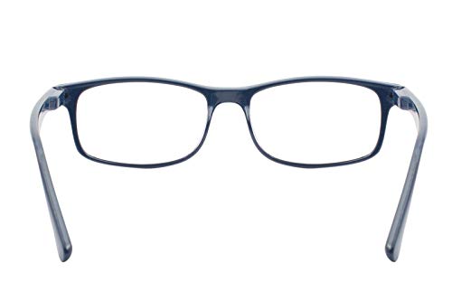 TBOC Gafas de Lectura Presbicia Vista Cansada - [Pack 2 Unidades] Graduadas +2.00 Dioptrías Montura de Pasta Azul y Negra Diseño Moda Hombre Mujer Unisex Lentes de Aumento para Leer Ver de Cerca