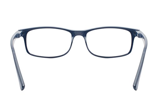 TBOC Gafas de Lectura Presbicia Vista Cansada - (Pack 4 Unidades) Graduadas +2.50 Dioptrías Montura de Pasta Azul Diseño Moda Hombre Mujer Unisex Lentes de Aumento Leer Ver Cerca