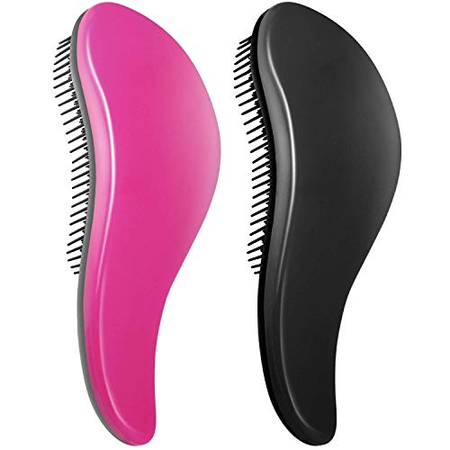 THETIS Cepillo para el Pelo, Cepillo Antienredos, Antitirones, Peine para Desenredar el Pelo Encrespado para Todo Tipo de Pelo, Hombre y Mujer (2 pcs)