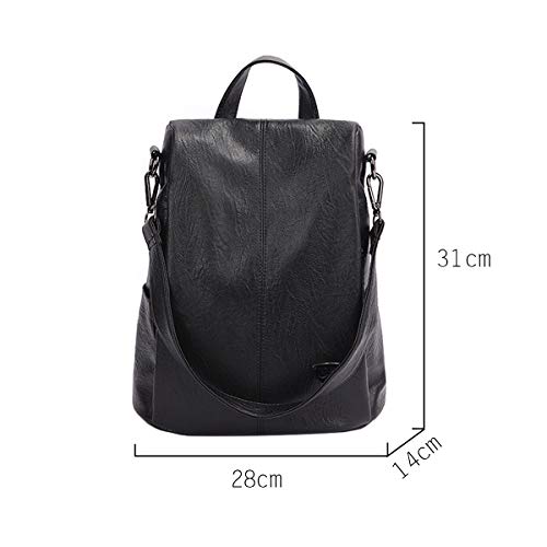 Tisdaini Bolsos Mochila Mujer Moda antirrobo Cuero Artificial autentico Casual Viaje Escolares Bolsos