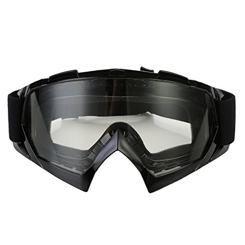 TKOOFN Gafas Moto Motocross A Prueba de Viento A Prueba de Polvo Lentes, Lente de Carretera Para Esquí Al Aire Libre Ciclismo Lente Multicolores Banda Negro