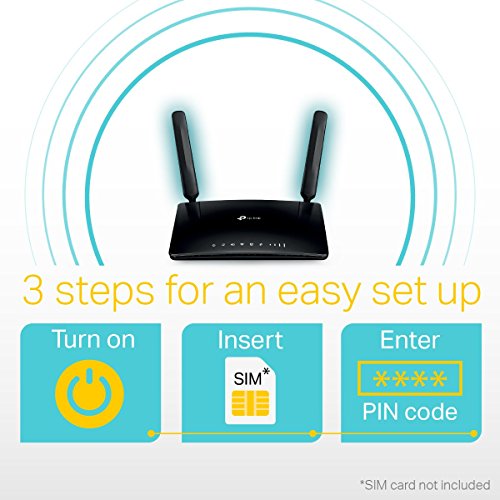 TP-Link Archer MR200 - Router WiFi 4G LTE AC750, Doble Banda, MicroSim, Antena desmontable, Puertos LAN/WAN, Compatible con todos los operadores, Fácil Configuración, Control Parental