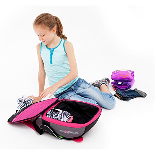 Trunki BoostApak - Mochila de viaje, Asiento alzador de viaje portátil y silla coche grupo 2 3 (Rosa)