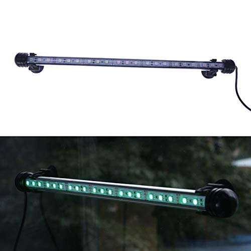 UEETEK Luz del Acuario LED Tanque de Peces Color de la luz Que Cambia Sumergible Luces LED de Cristal bajo el Agua Luces con Control Remoto 38cm (Enchufe de la UE)