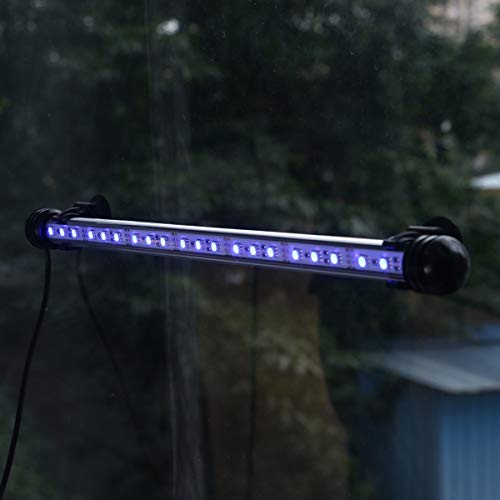 UEETEK Luz del Acuario LED Tanque de Peces Color de la luz Que Cambia Sumergible Luces LED de Cristal bajo el Agua Luces con Control Remoto 38cm (Enchufe de la UE)