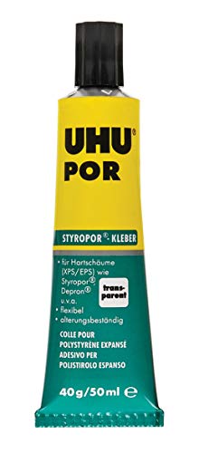 UHU Por 50ml - Goma (Tubo, Verde, Amarillo, Vidrio, Cuero, Metal, Papel, De plástico, Madera, 50 ml, 40 g, 1 Pieza(s))