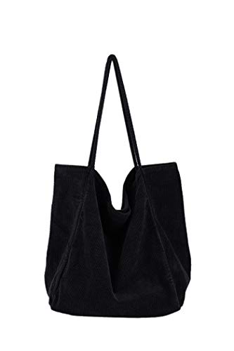 Ulisty Mujer Grande Pana Bolso de Mano Retro Bolsa de Hombro Casual Bolsa de la Compra Moda Bolso Negro