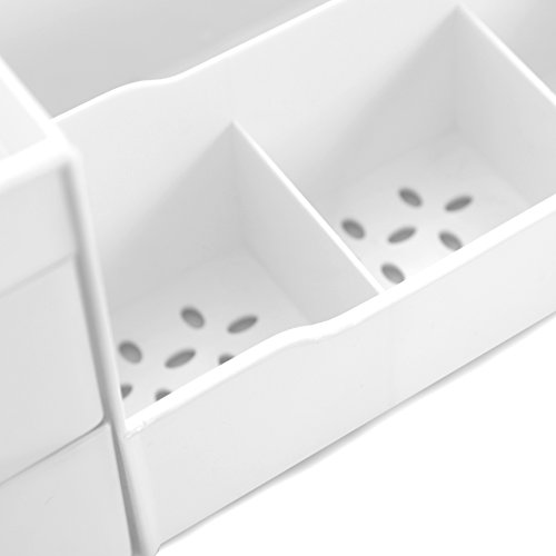 Uncluttered Designs Organizador de Maquillaje con Gavetas (Blanco)