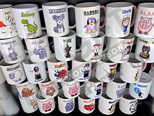 UNIGIFT - Taza de pelo negro de peluquería (color de diseño de ocupación) para cualquier nombre, mensaje único, peluquero, cosmetólogo, consultor de belleza, cerámica, Rojo