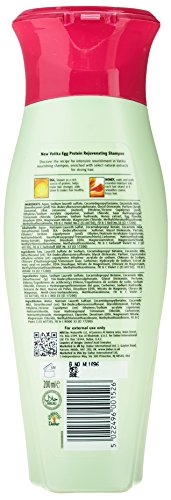 Vatika Naturals Champú rejuvenecedor de proteínas de huevo para cabello dañado/dividido, 200 ml