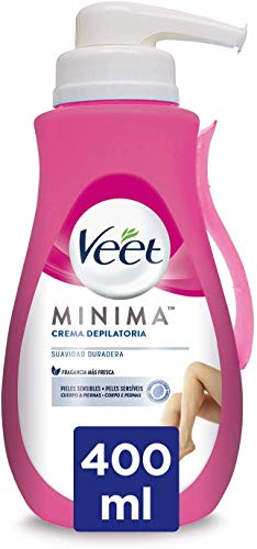 Veet Crema Depilatoria Corporal para Mujer, Con Dosificador, Piel Sensible, 400 ml