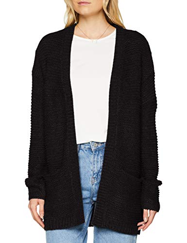 Vero Moda Vmno Name LS Cardigan Noos Chaqueta Punto, Negro (Black Black), 42 (Talla del Fabricante: Large) para Mujer