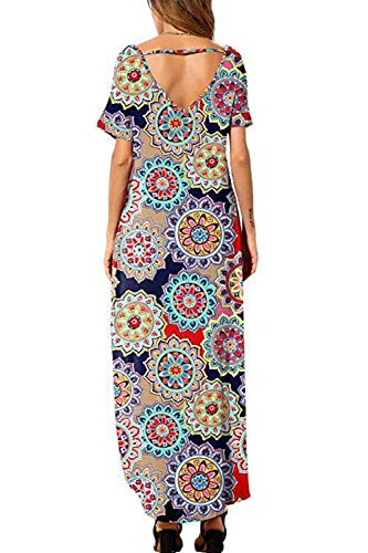 Vestidos Mujer Casual Playa Largos Verano Floral Vestido Boho Hendidura Falda Larga Maxi Vestido Playeros Monofloral y L