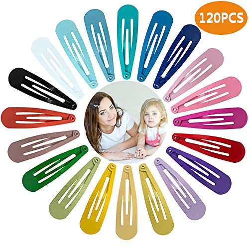 Viccess 120 Piezas horquillas pelo niñahorquillas pelo niña clips pelo niña pinzas de pelo niña metal,20 Colores (120pcs)