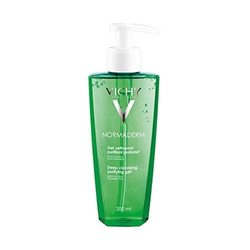 Vichy Normaderm - geles de lavado y limpieza facial (Piel sensible, Anti-acne, Anti-bacterial, Anti-drying, Anti-irritation, Soothing, Frasco dispensador, Wet face with warm water to help open pores.)