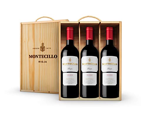 Vino Tinto D.O. Rioja Montecillo Crianza - estuche de madera de 3 botellas de 75 cl - Total: 225 cl