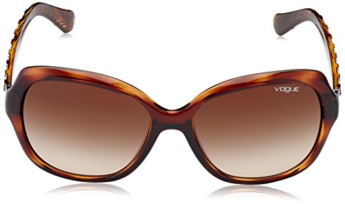 Vogue 0Vo2871S Gafas de sol, Striped Dark Havana, 56 para Mujer