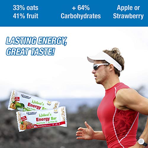 Weider Nature´s Energy Bar Manzana 60g. Barrita energética con un 41% Frutas y 64% de hidratos de carbono. Gran sabor y energía.