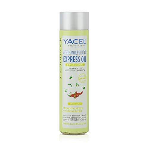 Yacel Cellublock Express Oil - Aceite Anticelulítico Drenante y Reductora, 150 ml