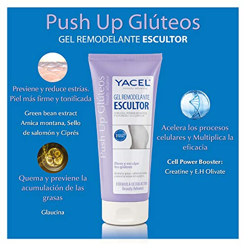 Yacel Push Up Glúteos, Remodelante Escultor Quema Grasas, Reduce Estrias 200ml