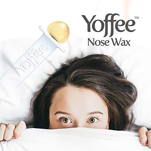 Yoffee Nose Wax, el kit Original con cera y aplicadores - Depilación nariz y orejas, con cera de abeja natural, Seguro, rápido e indoloro, Elimina vello nasal, fácil de usar con 10 palillos aplicadores, 50g.