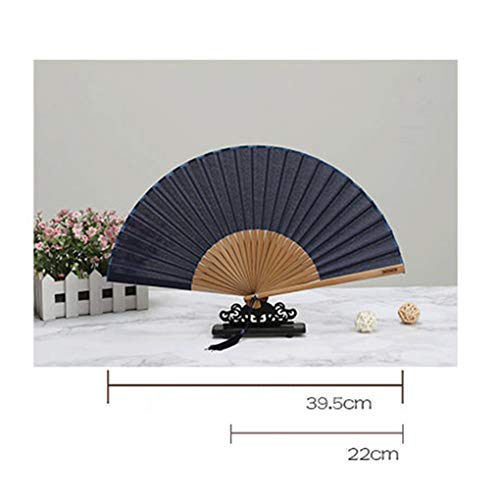 ZWY Abanico Plegable Caballero Chino Estilo japonés Ventilador Plegable y Hembra Seda Ventilador del Regalo de Tela Antigua Ventilador Estilo (Color : I)