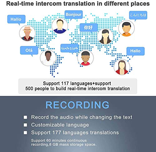 117 Idiomas Traductor Portátil 4G WiFi Voz Simultánea Dispositivo De Traducción De Idiomas