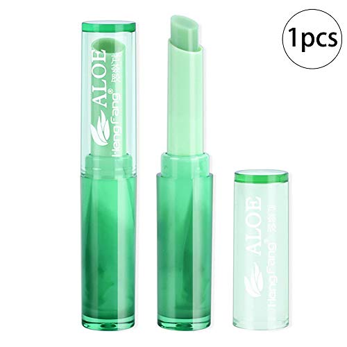 1PC Lápiz labial orgánico Lápiz labial de gelatina de aloe vera Bálsamo labial de larga duración Cambio de color mágico Bálsamo labial nutritivo Ingredientes seguros Maquillaje para labios