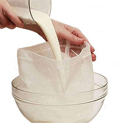 2 bolsas de leche de calidad profesional para tuercas - grande 30 x 30 cm grado comercial - bolsa de leche de almendra reutilizable y colador de alimentos multiusos - malla fina de nailon