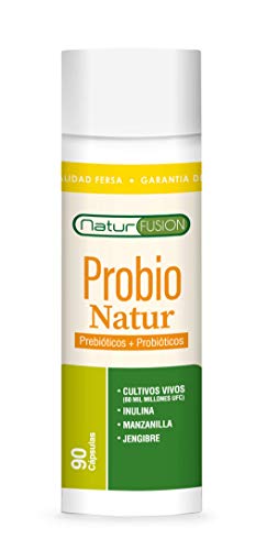 20 Cepas Probióticas Únicas con 60 mil millones UFC + Inulina + Manzanilla + Jengibre | Protege y Mejora la Flora Intestinal | Aumenta tus Defensas | Optimiza tu Organismo | 90 cápsulas naturales.