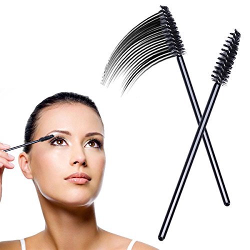 300 Pcs Desechable Mascara Pestañas Pestañas Cepillo para Pestañas Extensión Ceja y Maquillaje Color Negro