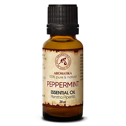 Aceite Esencial de Menta 20ml - Mentha Piperita - India - 100% Puro y Natural - Aceites Esenciales de Menta para Alivio del Estrés - Sauna - Relajación - Spa - Difusor Aromático - Lámpara de Aroma