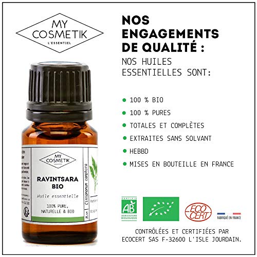 Aceite esencial de Ravintsara CT orgánico 1,8 cineol - MyCosmetik - 10 ml