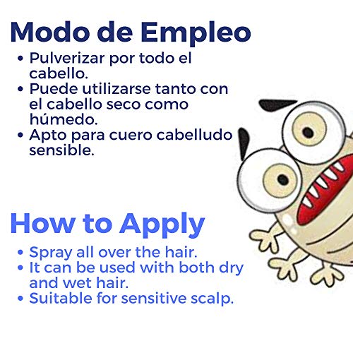 Acondicionador en Spray Preventivo Antipiojos con Vinagre de Quassia y Frutal 300 ml - Impide que los piojos se adhieran al pelo - Desenreda y da Brillo - Apto Cuero Cabelludo Sensible - Farmacéutico