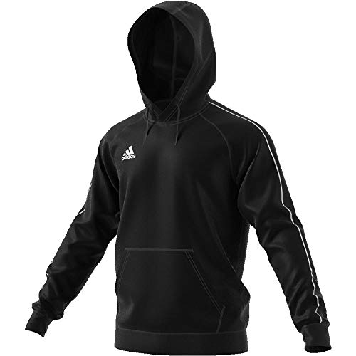 adidas CORE18 Hoody Sudadera con Capucha, Hombre, Negro (Negro/Blanco), M