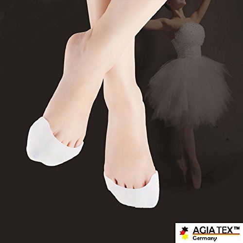 Agia Tex 2 x Protector de dedos Tapa Punta de silicona Soft Gel, protección en punta Zapatos Tacón Pumps de ballet, Alivio de Dolor, reutilizables, transpirable, para hombre, mujer y niños