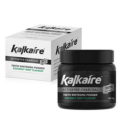 AH Kalkaire - Blanqueamiento dental - Carbón activo de coco para dientes blancos - Polvo blanqueador - Limpieza de dientes - Blanqueamiento dental - Blanqueamiento de dientes - Dientes blanqueados