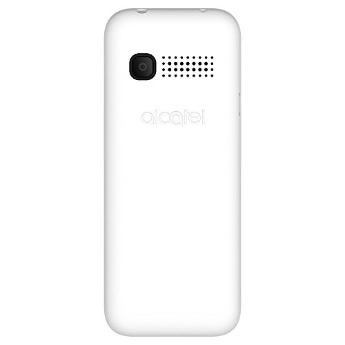 Alcatel 1066D - Telefono móvil de fácil uso, Pantalla de 1.8” QQVGA, 2G, cámara trasera CIF, 4MB de RAM, 4MB de ROM, batería 400mAh (Blanco)