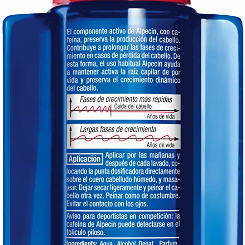 Alpecin Cafeína Líquida, 1 x 200 ml – Líquido anticaída – energía pura para las raíces