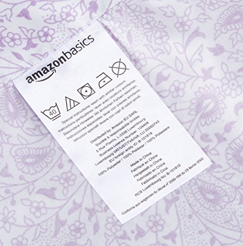 AmazonBasics - Funda de almohada de microfibra, 2 unidades, 50 x 80 cm - Lavanda Paisley