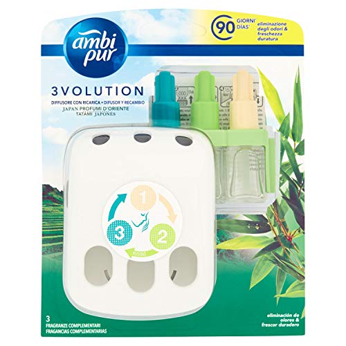 Ambi Pur 3Volution Frescor de la Mañana Ambientador Eléctrico con 3 Fragancias - 21 ml